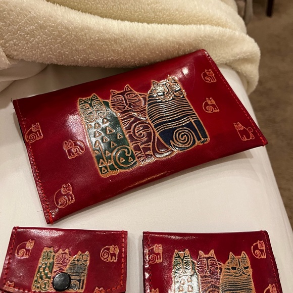 Set of small purse with credit card holder and key chain holder . Argentina made - Picture 6 of 8